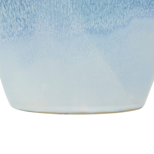18" Blue Unique Textured Ceramic Ombre Vase